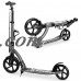 EXOOTER M1850CB 6XL Adult Kick Scooter With Front Shocks And 240mm/180mm Black Wheels In Charcoal Finish.   